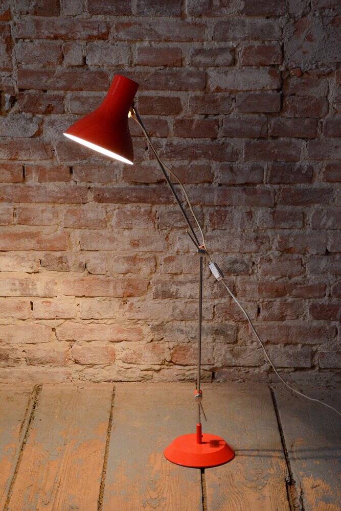 Mid-century chrome floor lamp by j. hůrka for napako, czech, 1950s