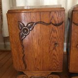 Set of 2 art deco-style bedside tables