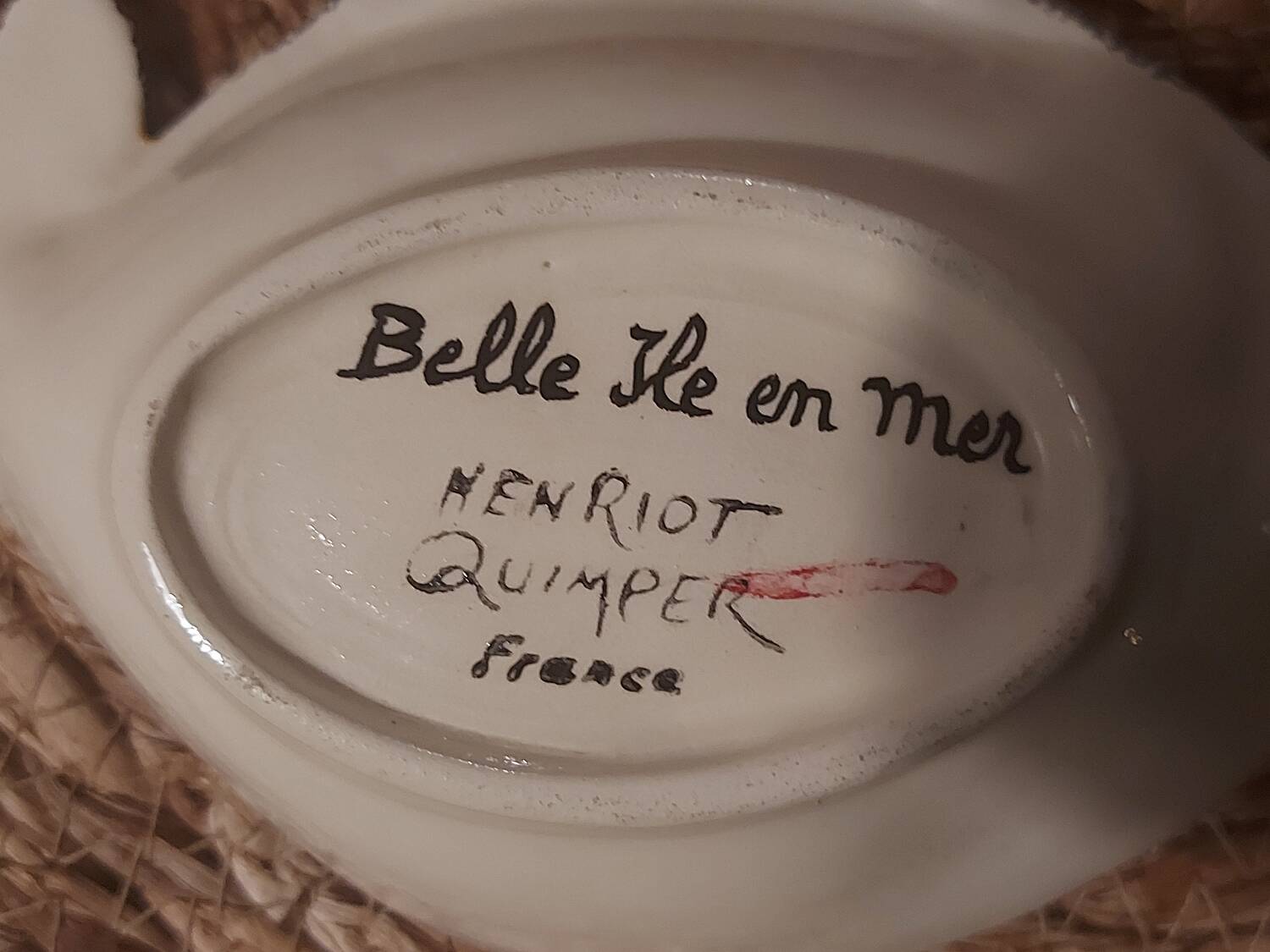 Henriot Quimper fish-shaped bowl