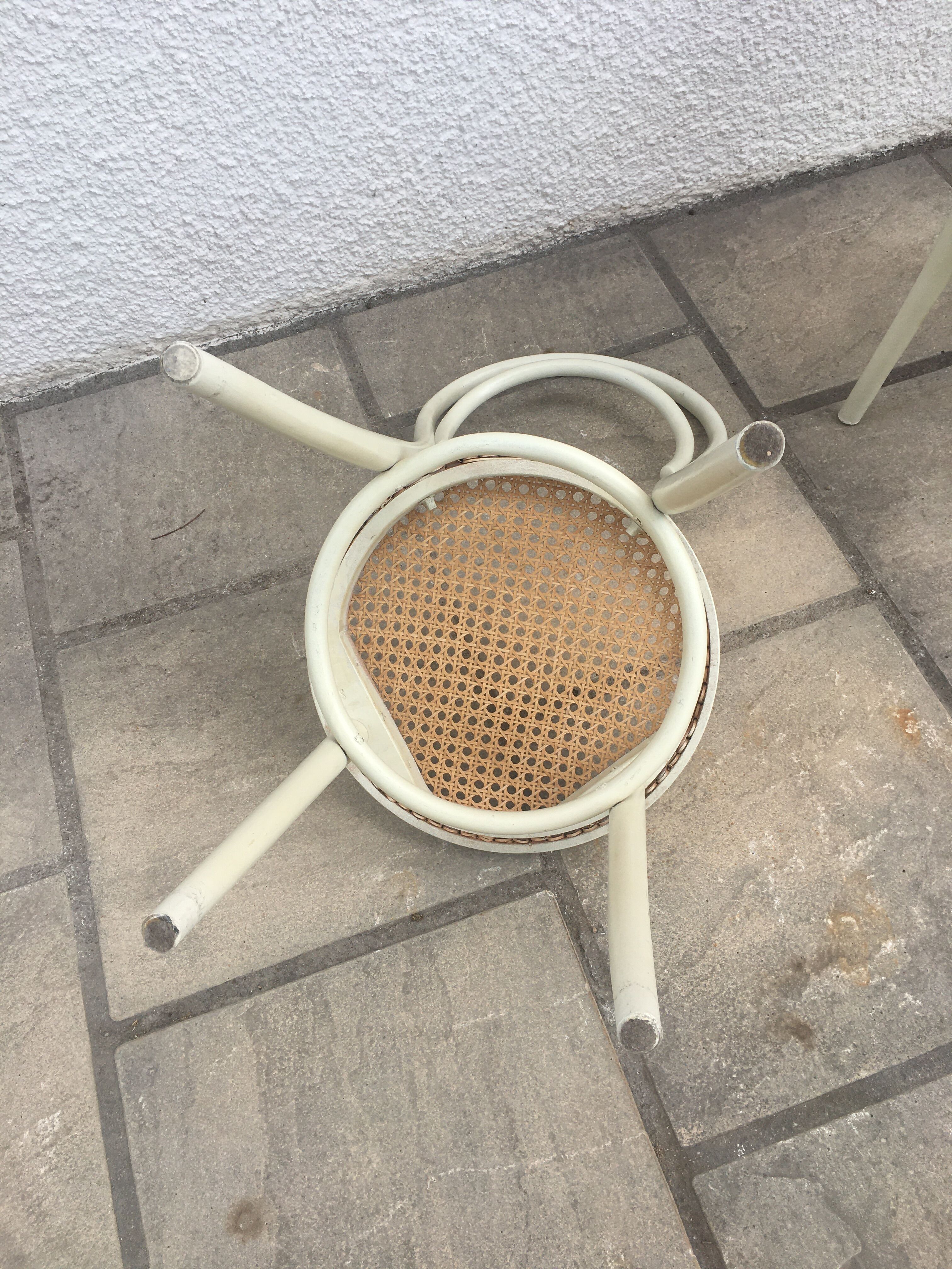 Bistro chairs in rattan and canning