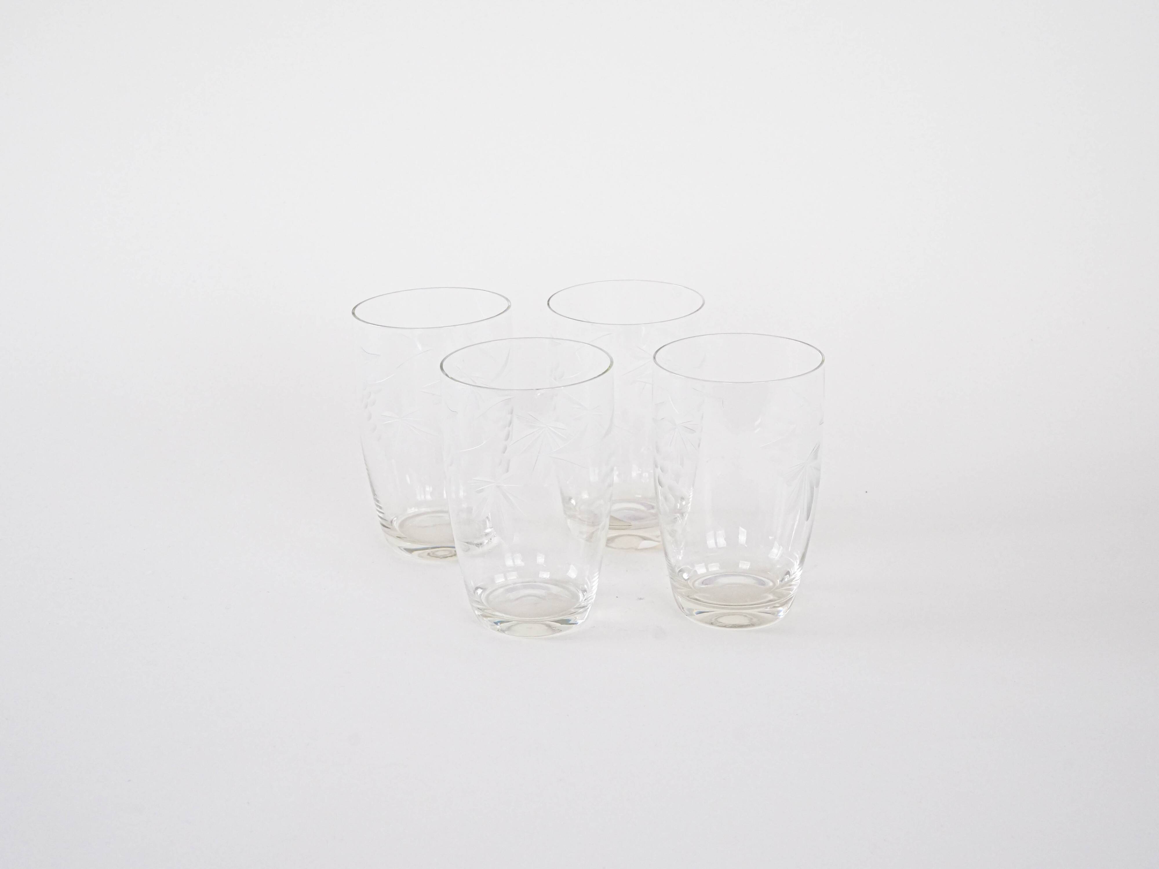 Set of four glasses, Danish design, 1970s, manufactured in Denmark