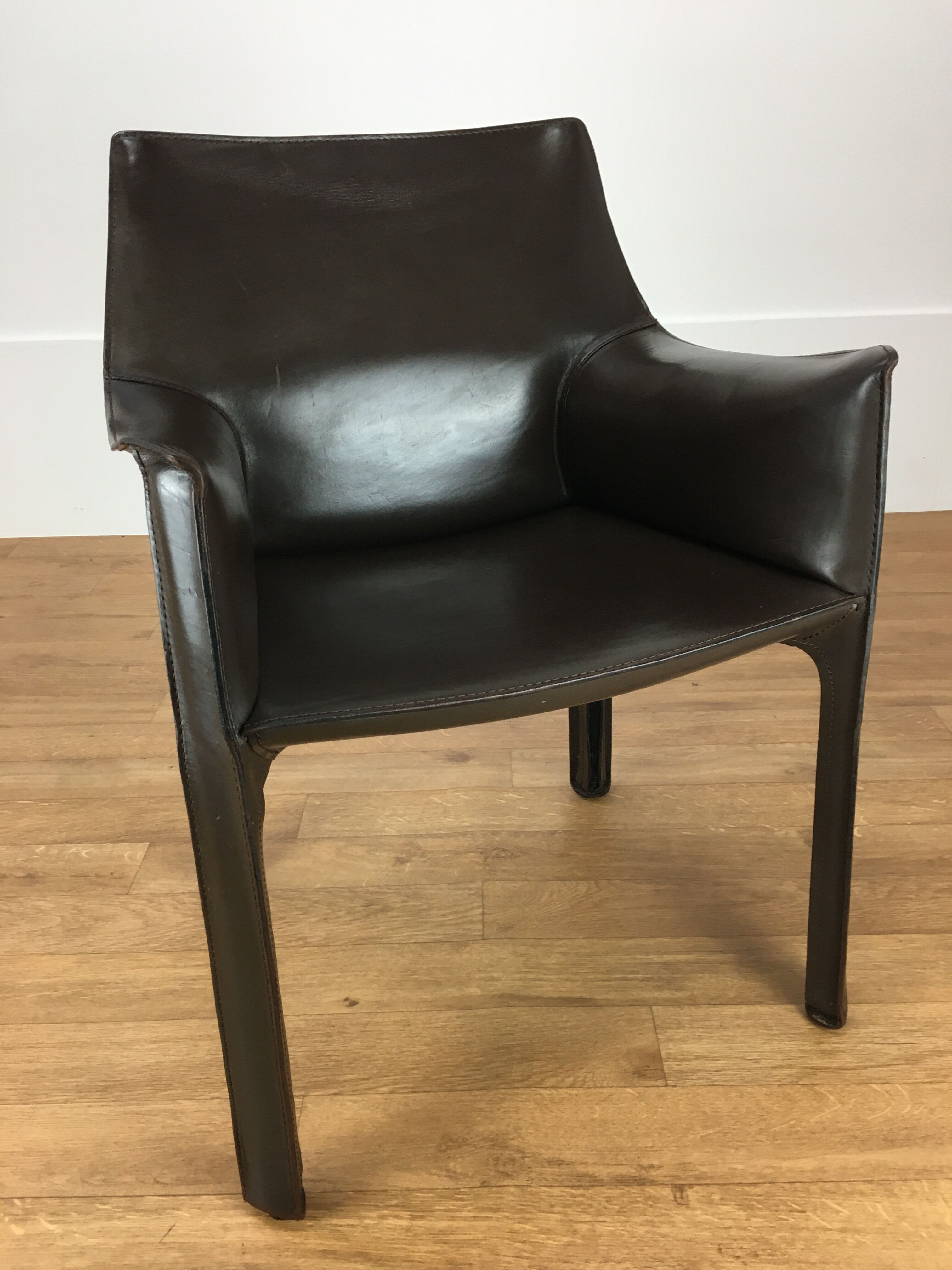 Mario Bellini leather armchair for Cassina, model CAB 413