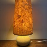 stone lamp with its lampshade in dried flowers 1970