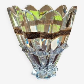 Vase en cristal et argent