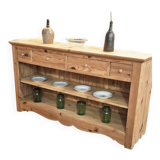 Open buffet in fir wood