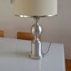 See delmas lamp 70's with fabric and metal lampshade