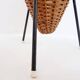Panier en métal et osier, 1960
