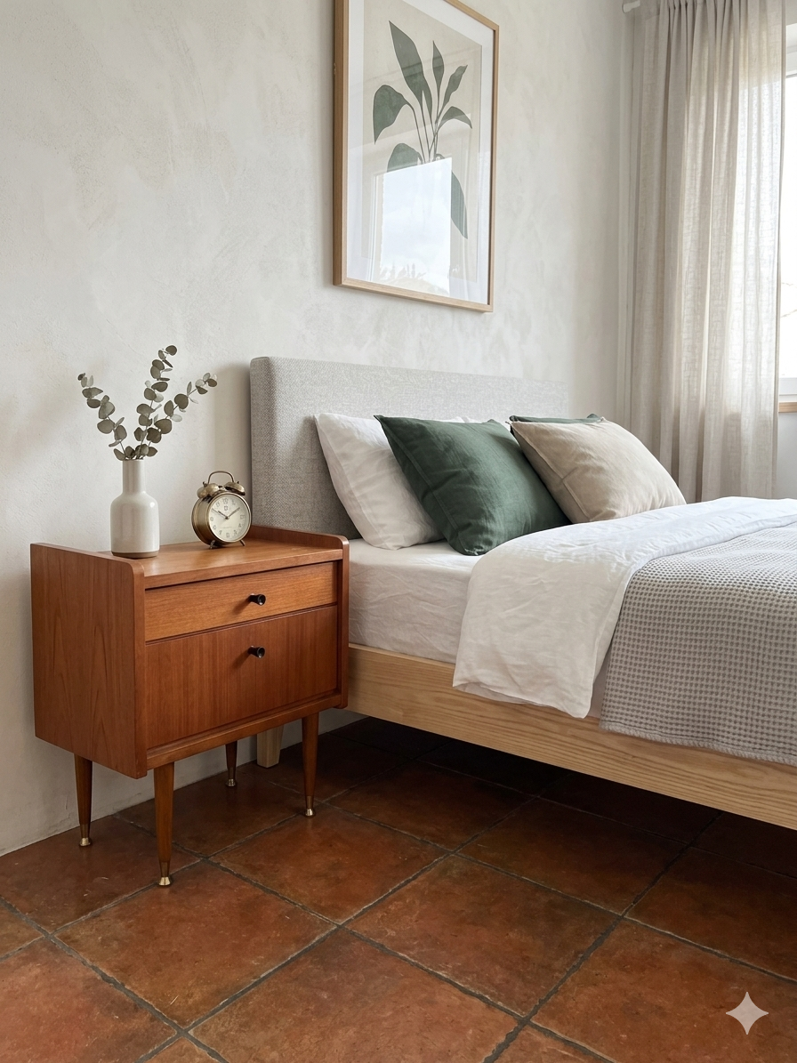 Scandinavian bedside tables by MDK design from the 1960s.