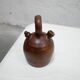 Vintage leather gargoulette pot