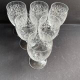 6 verres cristal gravé