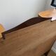 Wooden console table / vintage folding desk with mirror and small drawer