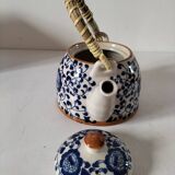 wicker handle teapot
