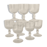 Ensemble de 8 verres à pied vintage bormioli, italie