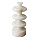 70s designer lamp base, twisted white marble