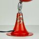 Vintage red metal Eyeball desk lamp, Italy, 1970s