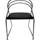 4 chaises minimalistes en fil d'acier chromé, années 80