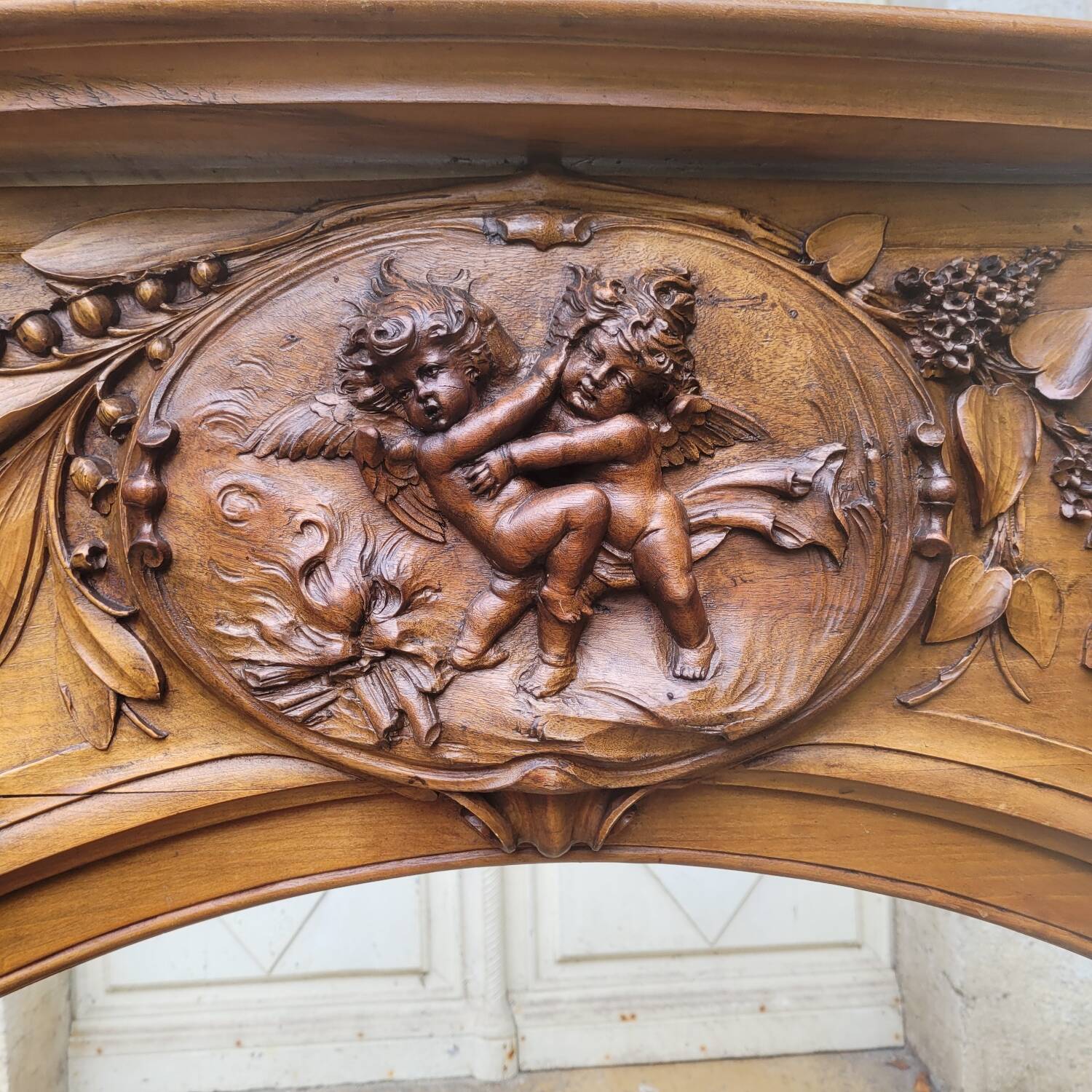 Art Nouveau fireplace.