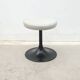 Tulip-shaped stool in metal and leatherette, 1970