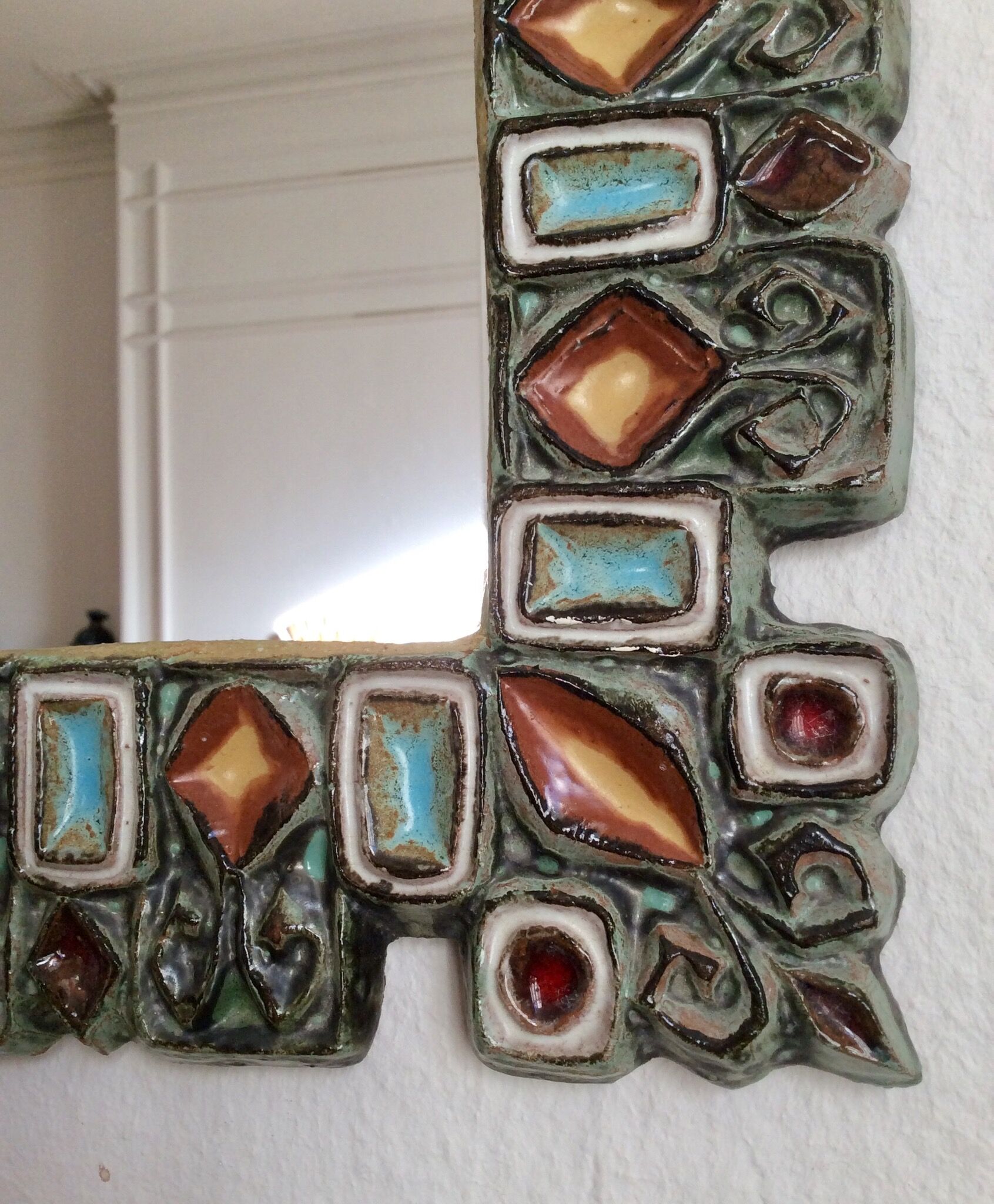 Miroir Les Cyclades par Roland Zobel, 30cmx30cm