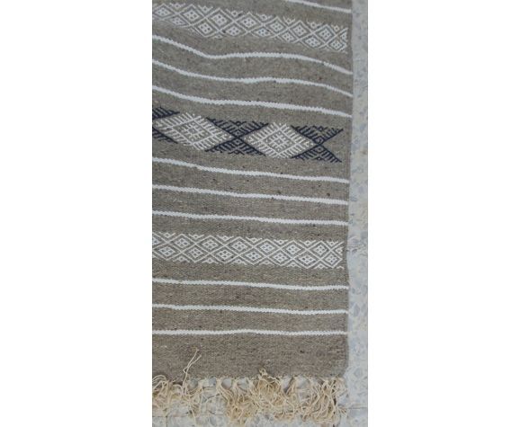 Traditional handmade grey hallway carpet  200x60cm