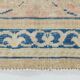 Tapis persan vintage beige et bleu à médaillon floral, 300x393 cm