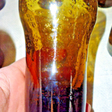 Biot's 6-glass bubble aperitif set signed amber