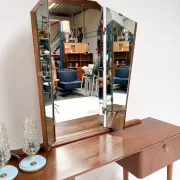 Vintage dressing table with fold-out mirrors, 1950’s