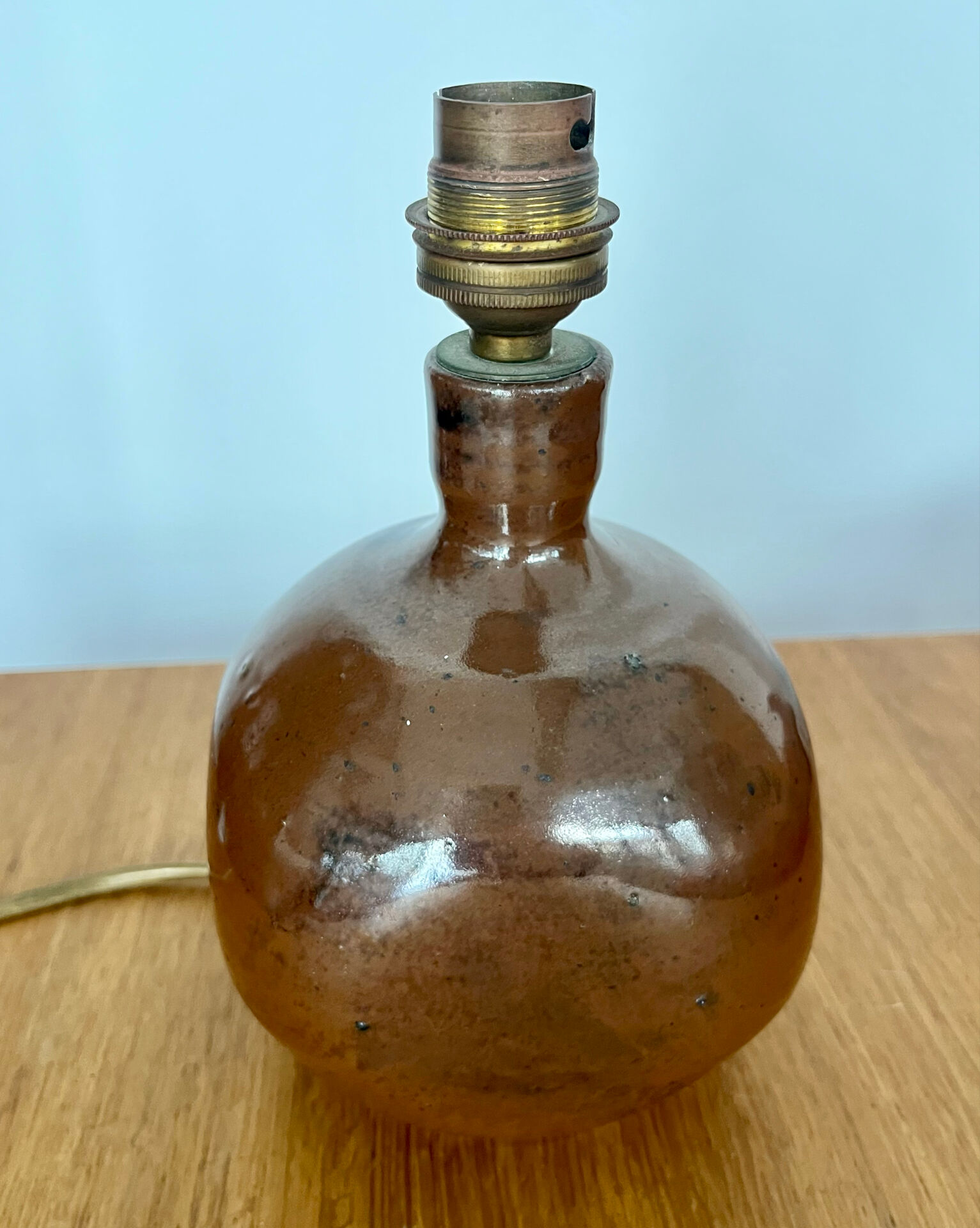 Stoneware lamp base signed Baudat