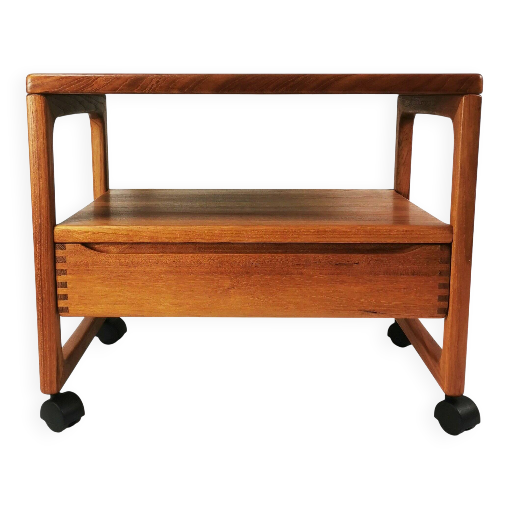Side table, teak bar, Mid Century, BR Mobler, designed by Peter Brink, Denm