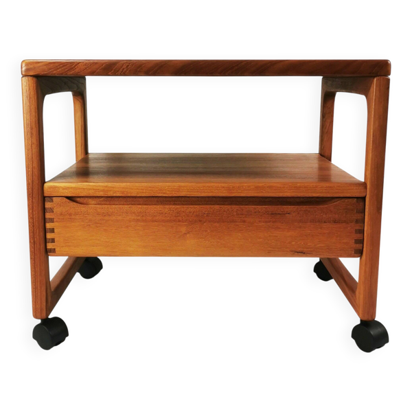 Table d'appoint, bar en teck, milieu du siècle, BR Mobler, conçu par Peter Brink, Danemark.