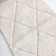 Moroccan Berber carpet blessed ouarain ecru plain with engraved diamonds 146x97cm