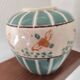Vase boule céramique cloisonnée décor canards sauvages