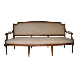 18th century Louis XVI bench in walnut