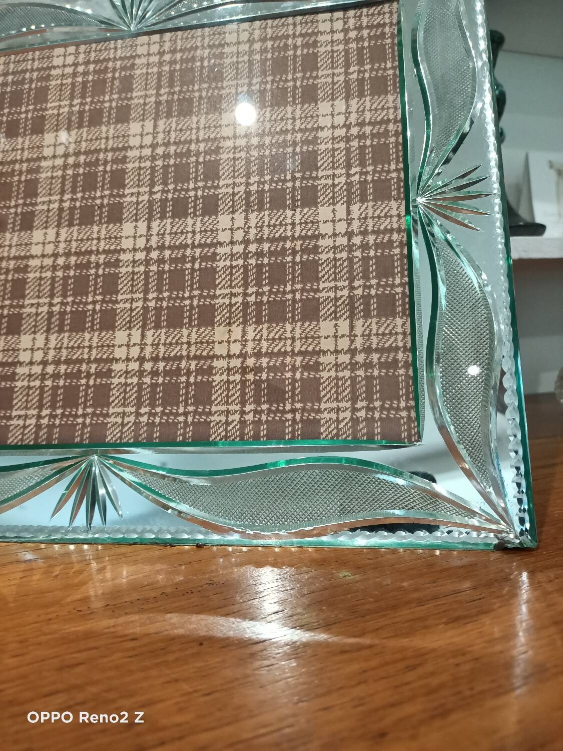 Large chiseled mirror photo frame