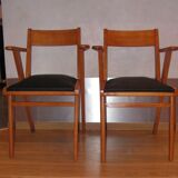 Pair of vintage bridge armchairs