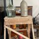 Vintage wood stepladder