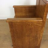 Pair of art deco solid oak chairs