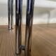 Vintage 70s table in tubular chrome and smoked glass