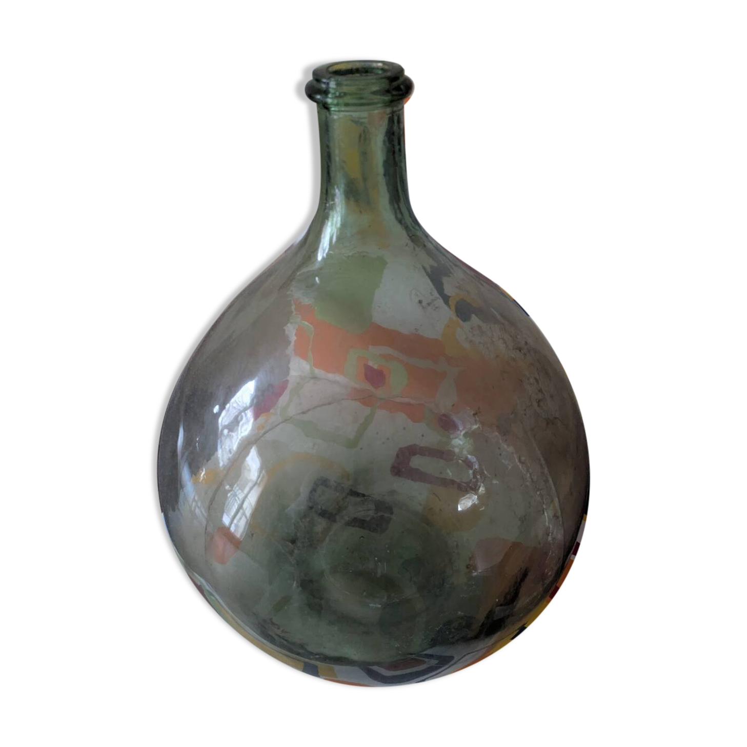 Authentic large antique Dame Jeanne