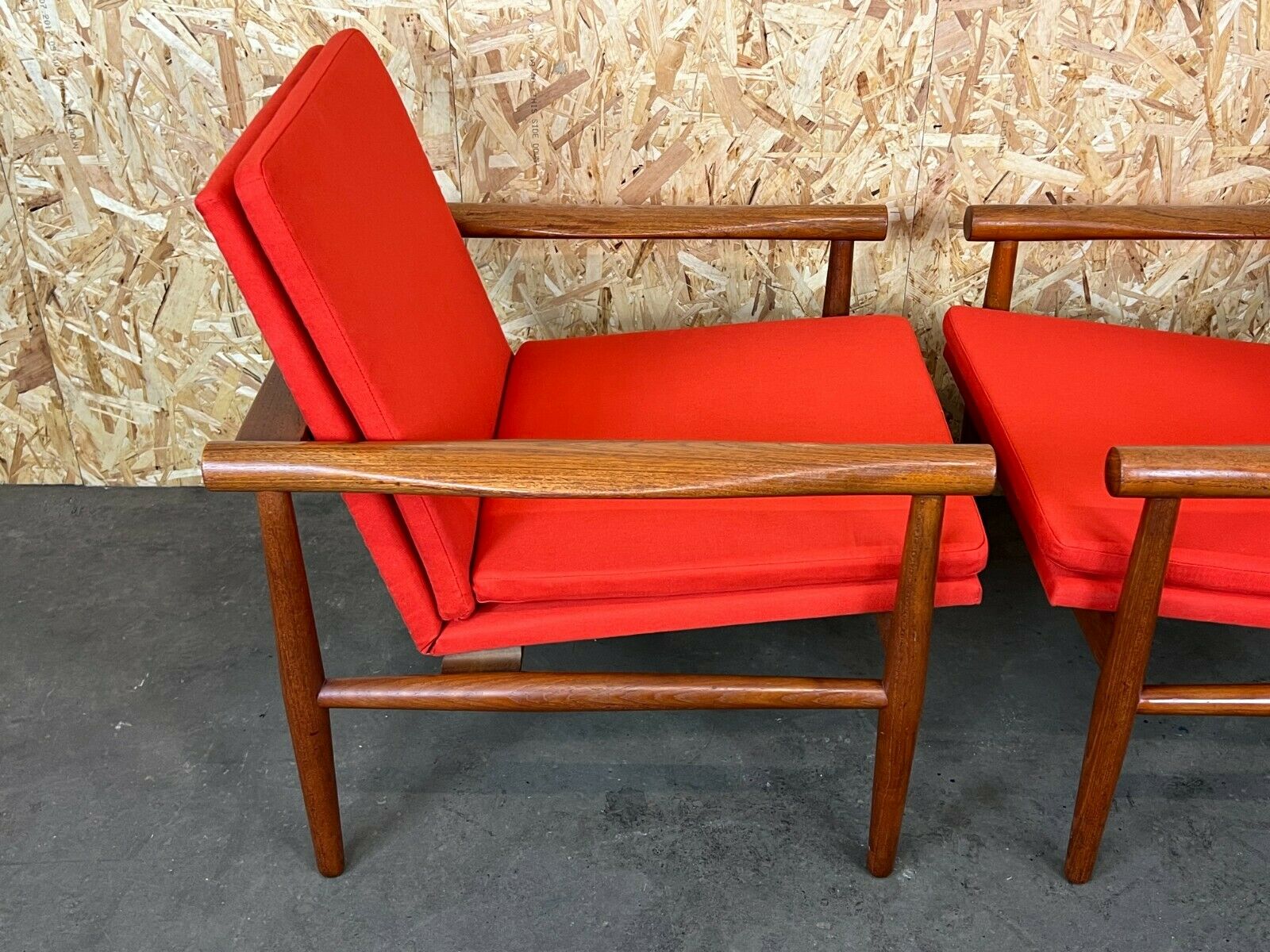 2x 60s 70s Teak Easy Chair Kai Lyngfeld Larsen Søborg Møbler Danish 60s