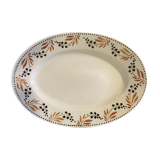 Oval dish in opaque porcelain from Gien