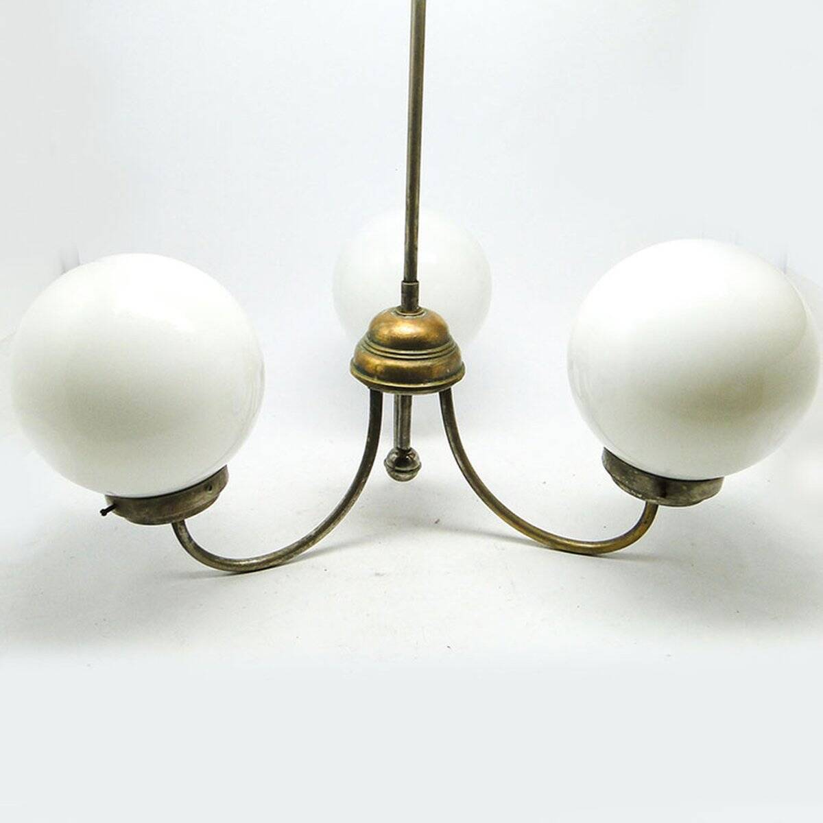 Chandelier with glass globes, Czechoslovakia, 1930s