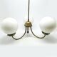 Chandelier with glass globes, Czechoslovakia, 1930s