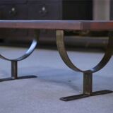 Ceramic and fir coffee table, 1960s