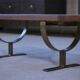Ceramic and fir coffee table, 1960s