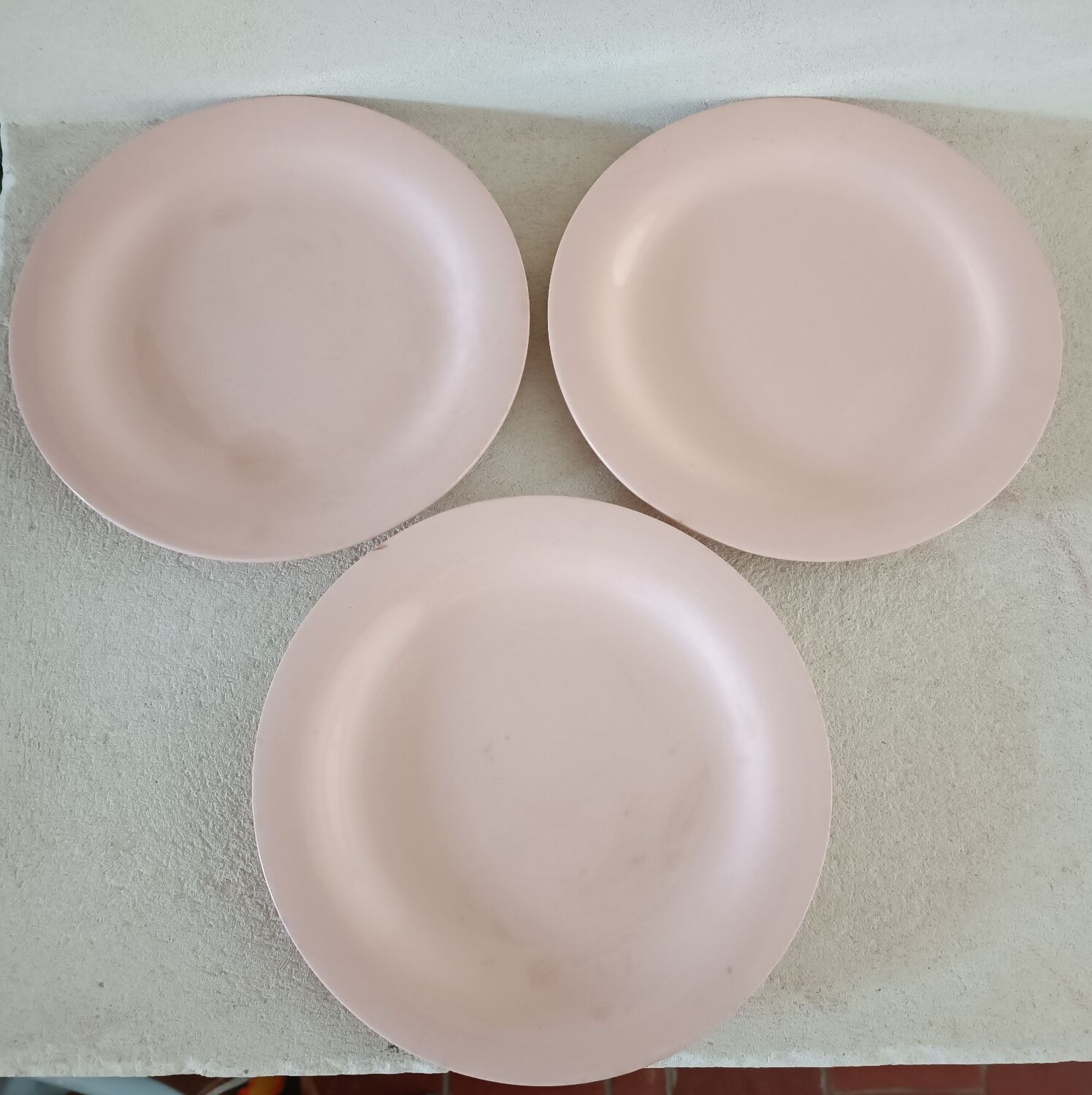 Set of 9 iron earth plates