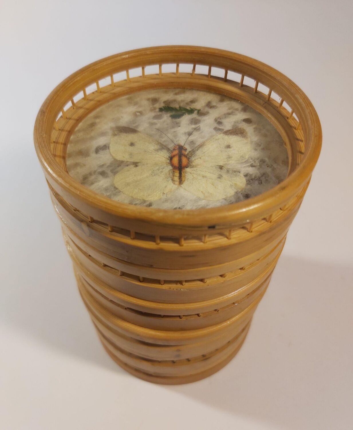 Top and coaster butterfly from the 70s