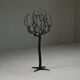 Black brutalist tree floor candle holder “tree of life”, 1970s.