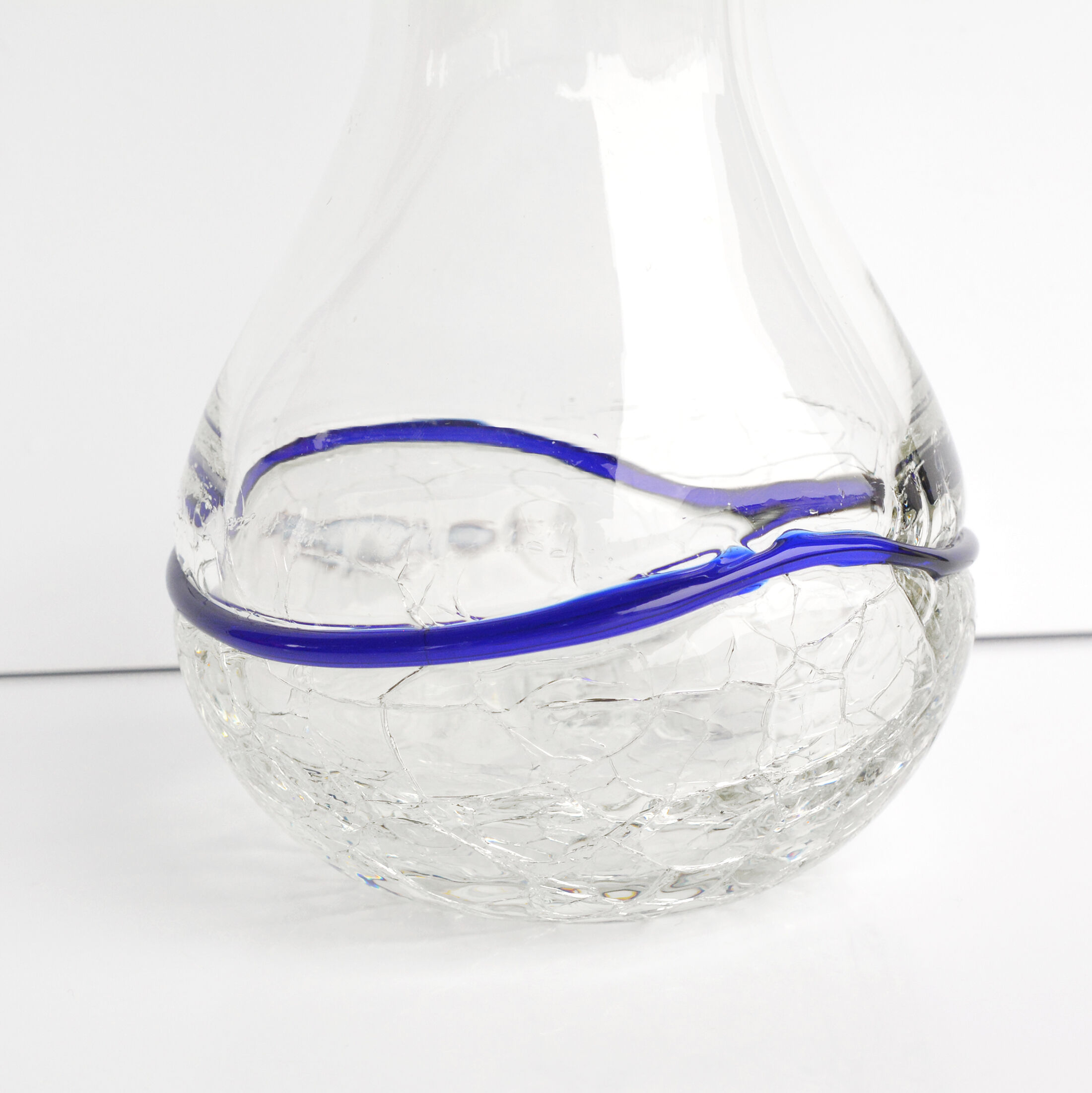 Ice-glass vase, Harrachov Sklo, Czechoslovakia 1970s