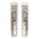 Set of Two Italian Transparent Hammered Glass Wall Sconces
